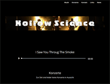 Tablet Screenshot of hollowscience.com